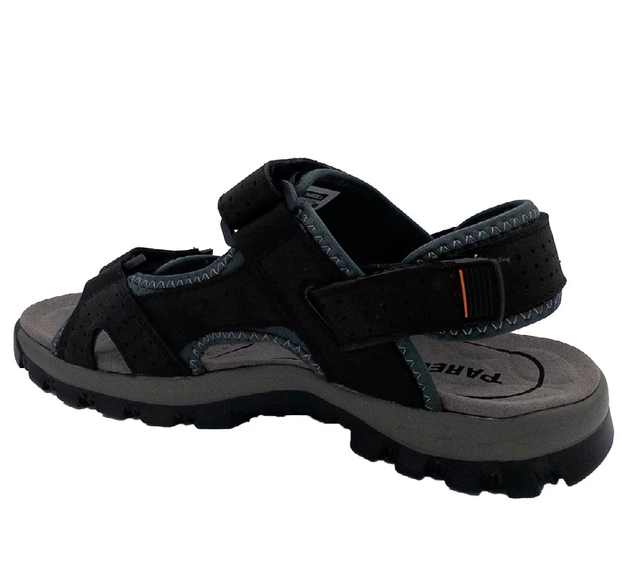 SANDALIA PAREDES VP22172 TIRAS CALIFORNIANA NEGRA PIEL FRESCA CÓMODA CIERRE TRES VELCROS ZAPATO HOMBRE PLANTA CONFORT 27867