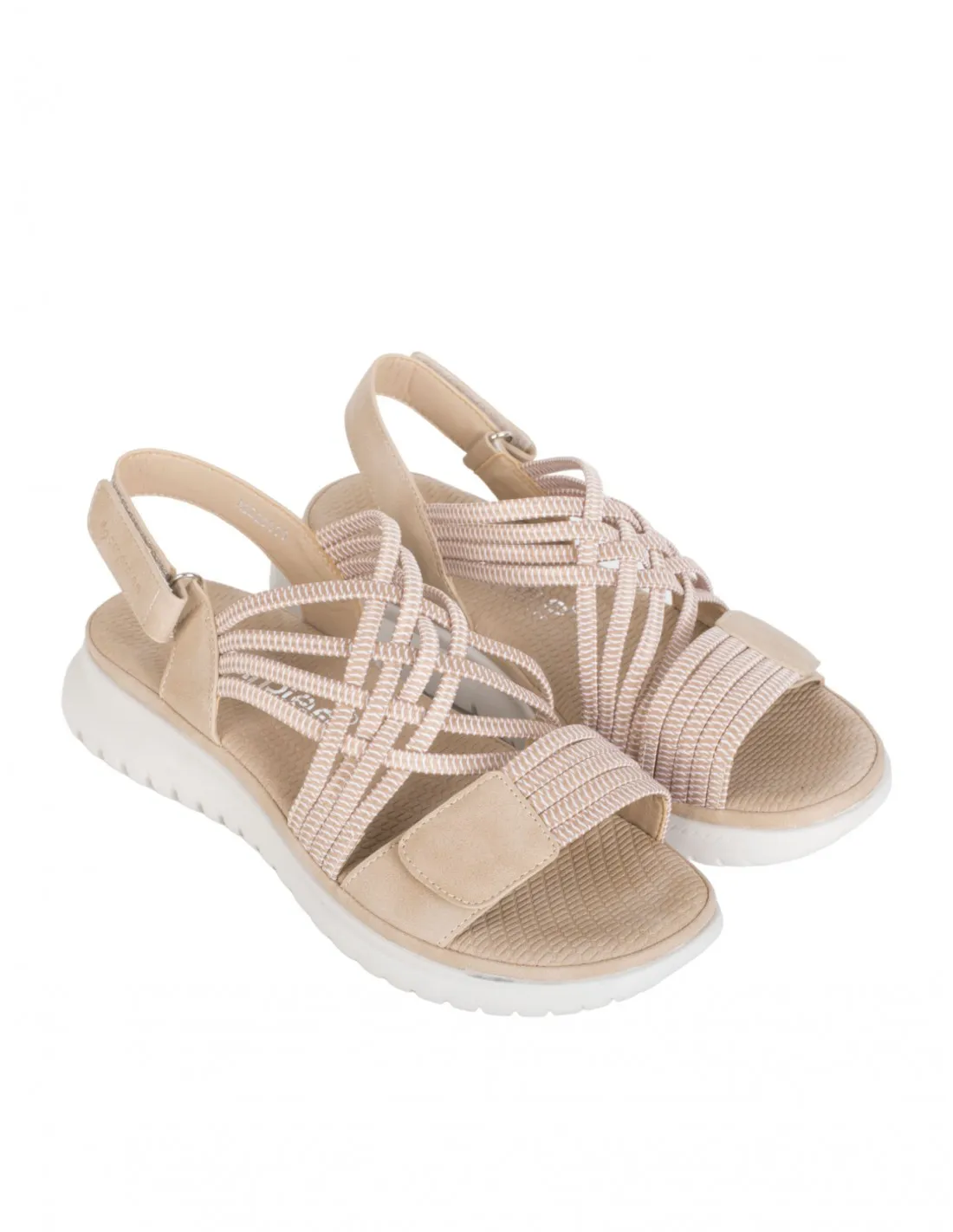 Sandalias Deportivas Elásticos Beige AMARPIES