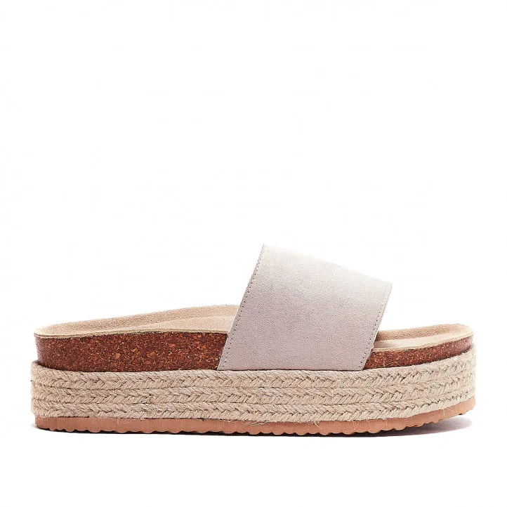 Sandalias plataformas Owel albury beige con plataforma