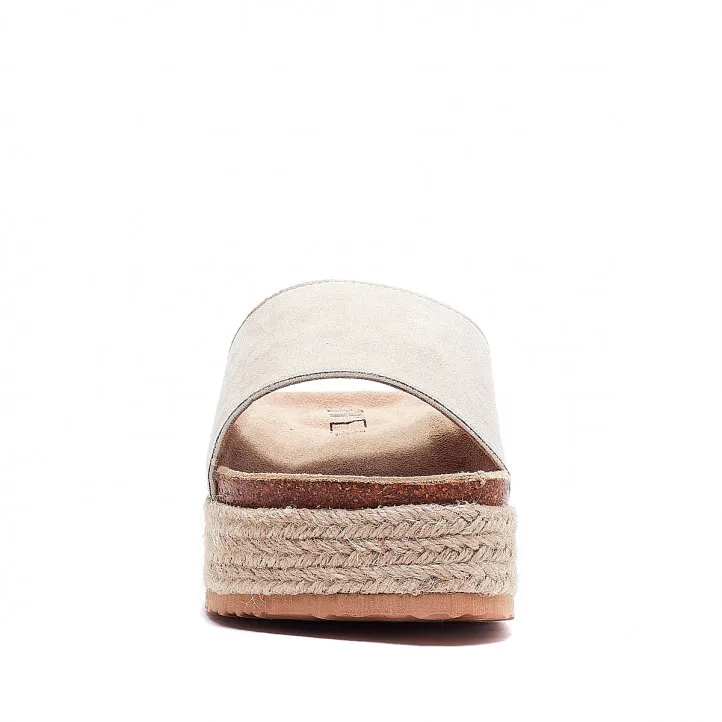 Sandalias plataformas Owel albury beige con plataforma