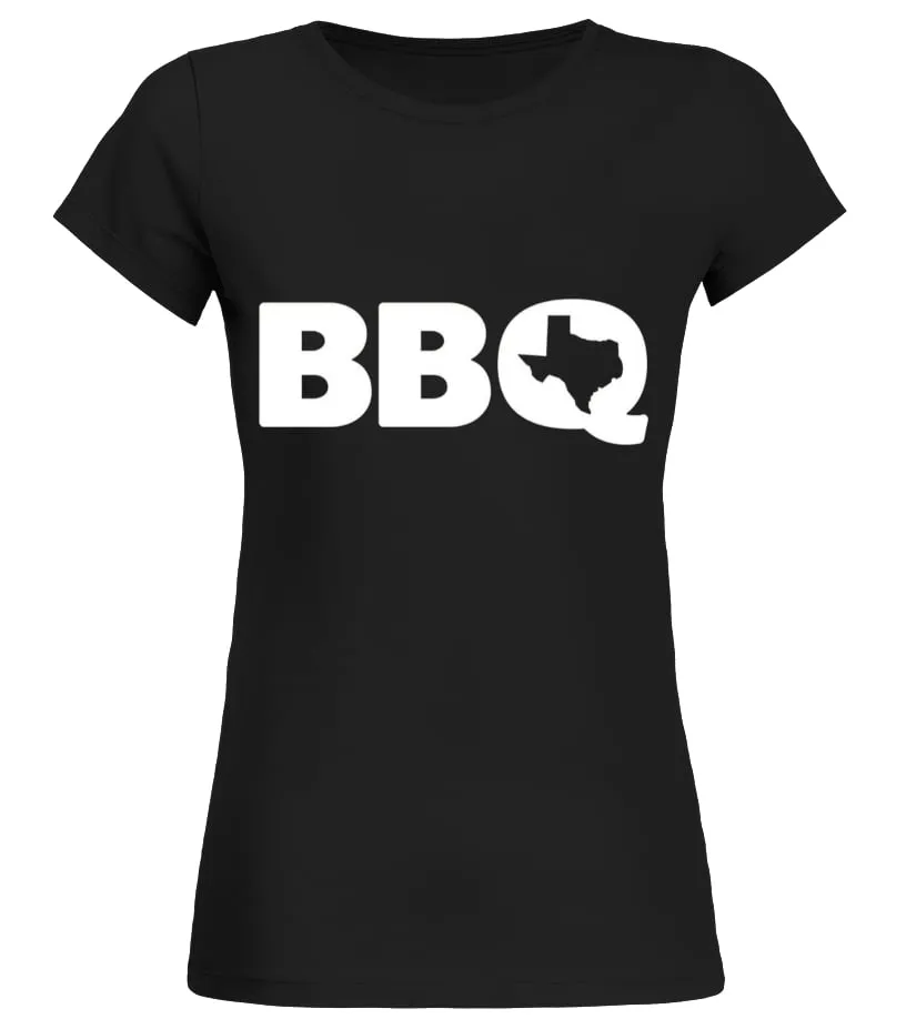 Texas BBQ Graphic Barbecue and Map Shirt Camiseta cuello redondo Mujer