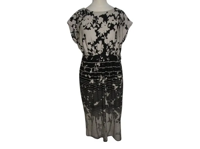 Tibi Vestido Negro Beige 