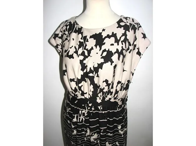 Tibi Vestido Negro Beige 