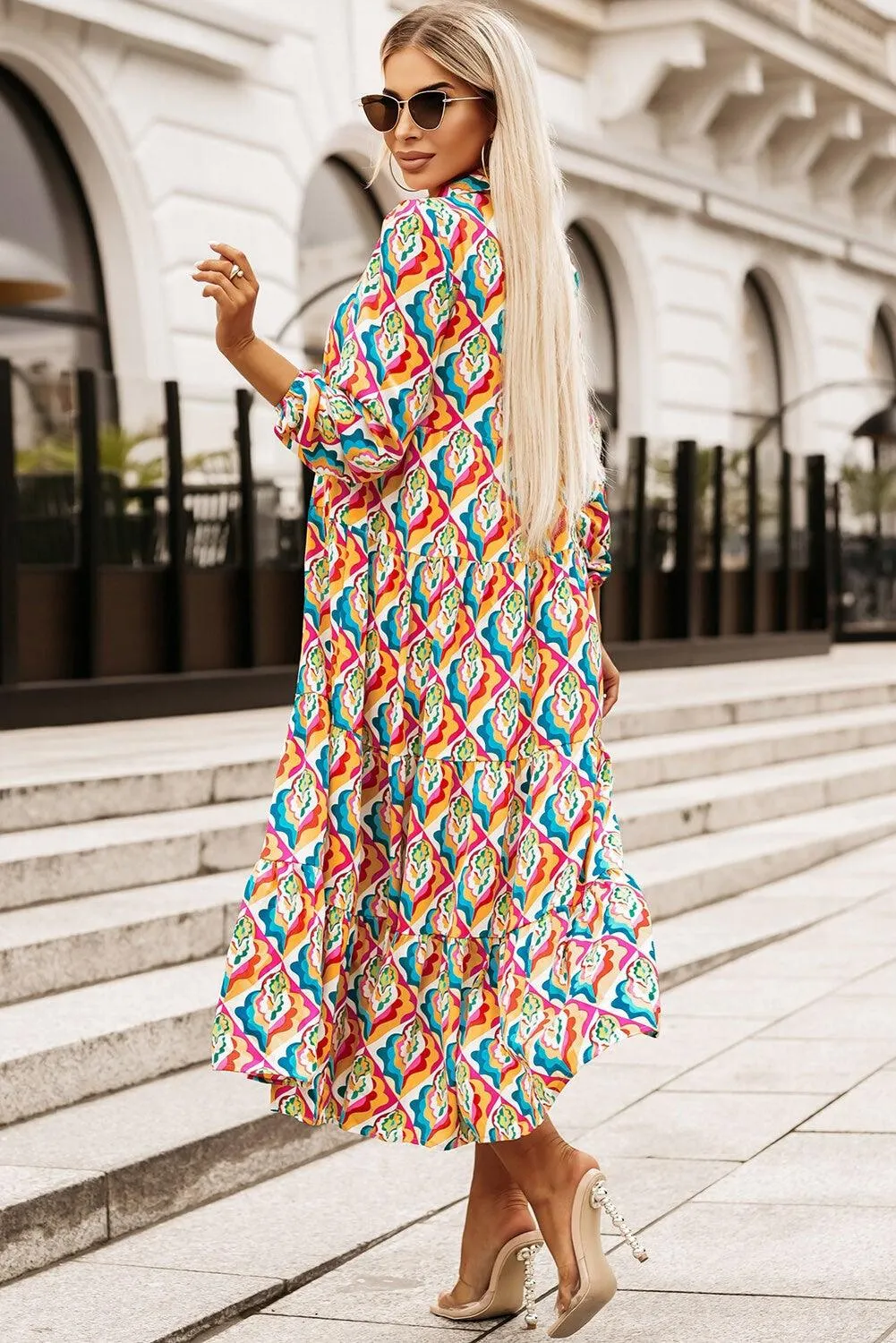 Vestido con estampado geométrico