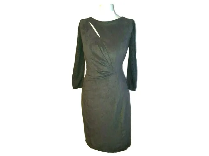 Vestido gris de ante Elie Tahari 