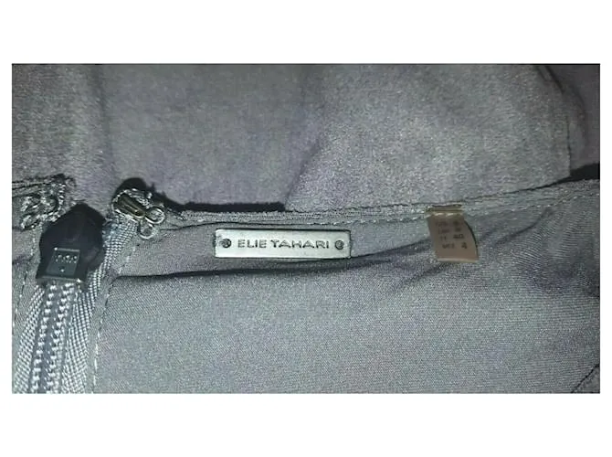 Vestido gris de ante Elie Tahari 