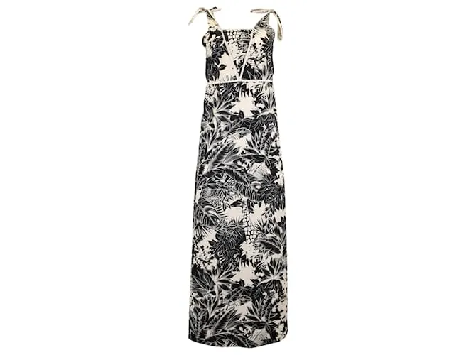 Vestido largo estampado See by Chloé de algodón negro 