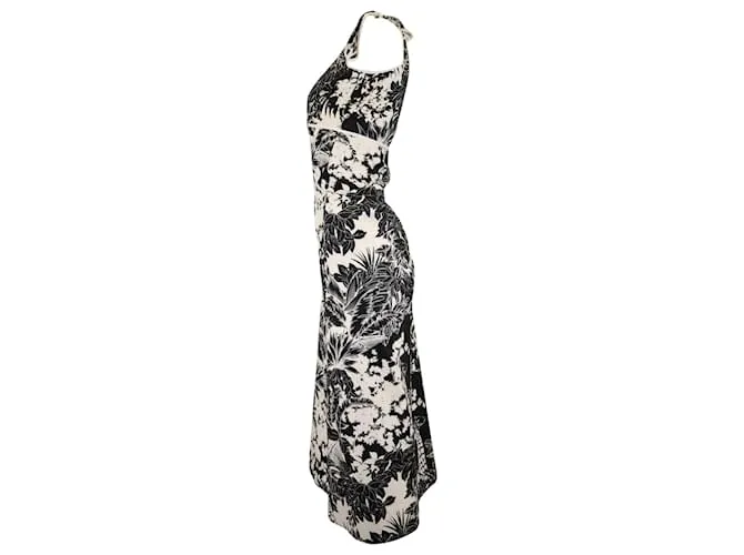 Vestido largo estampado See by Chloé de algodón negro 