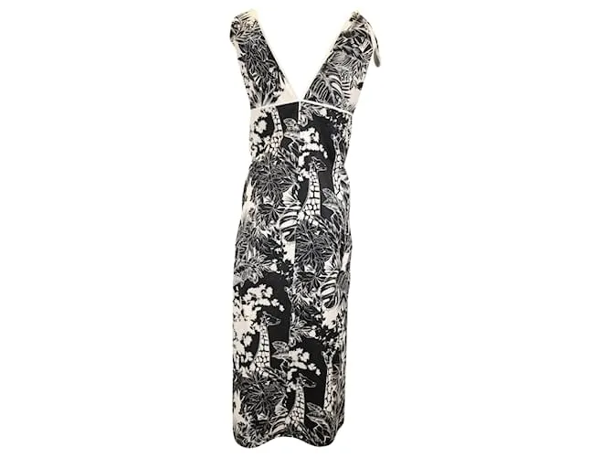 Vestido largo estampado See by Chloé de algodón negro 