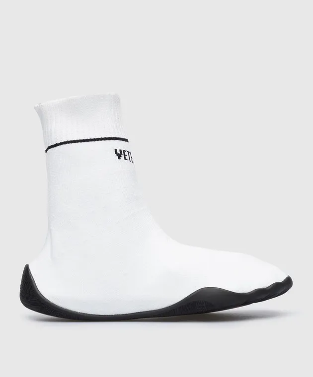 Vetements White sneakers with contrast logo pattern