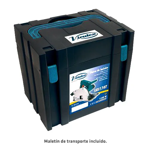 VIRUTEX SRI174T SIERRA CIRCULAR POR INCISIóN PARA RIEL GUíA DE DISCO Ø160MM. (1150W)