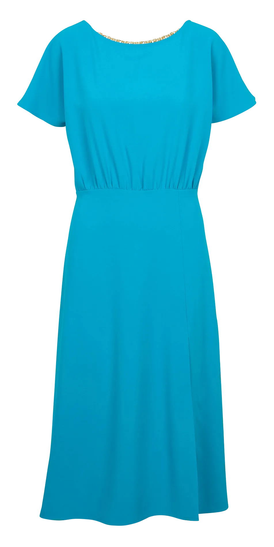 ZAPA REDANIA  VESTIDO LARGO ENTALLADO Y FLUIDO EN AZUL