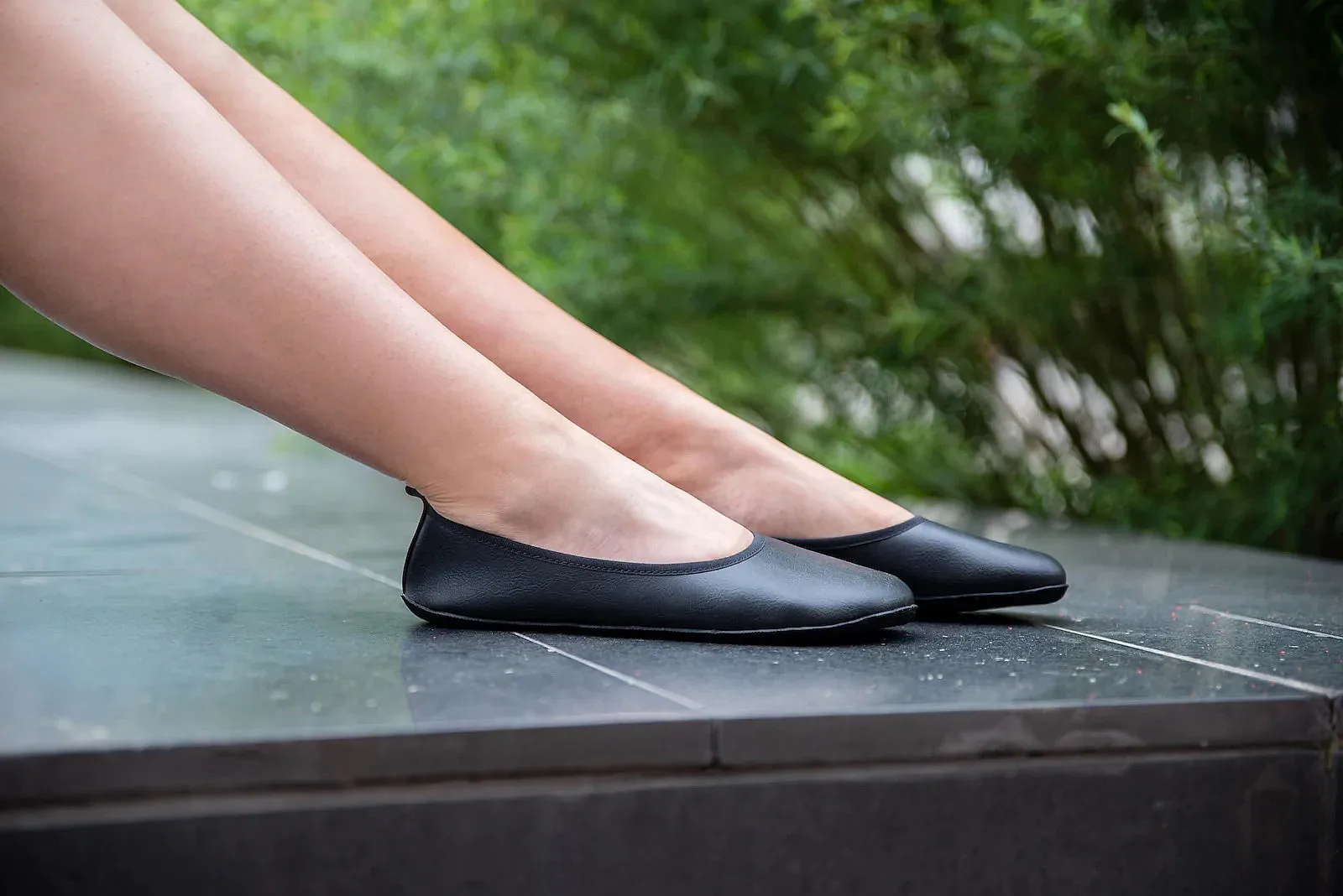 ZAPATOS AHINSA SHOES EXTRA NARROW BALLERINAS ANANDA  BLACK  WOMEN´S