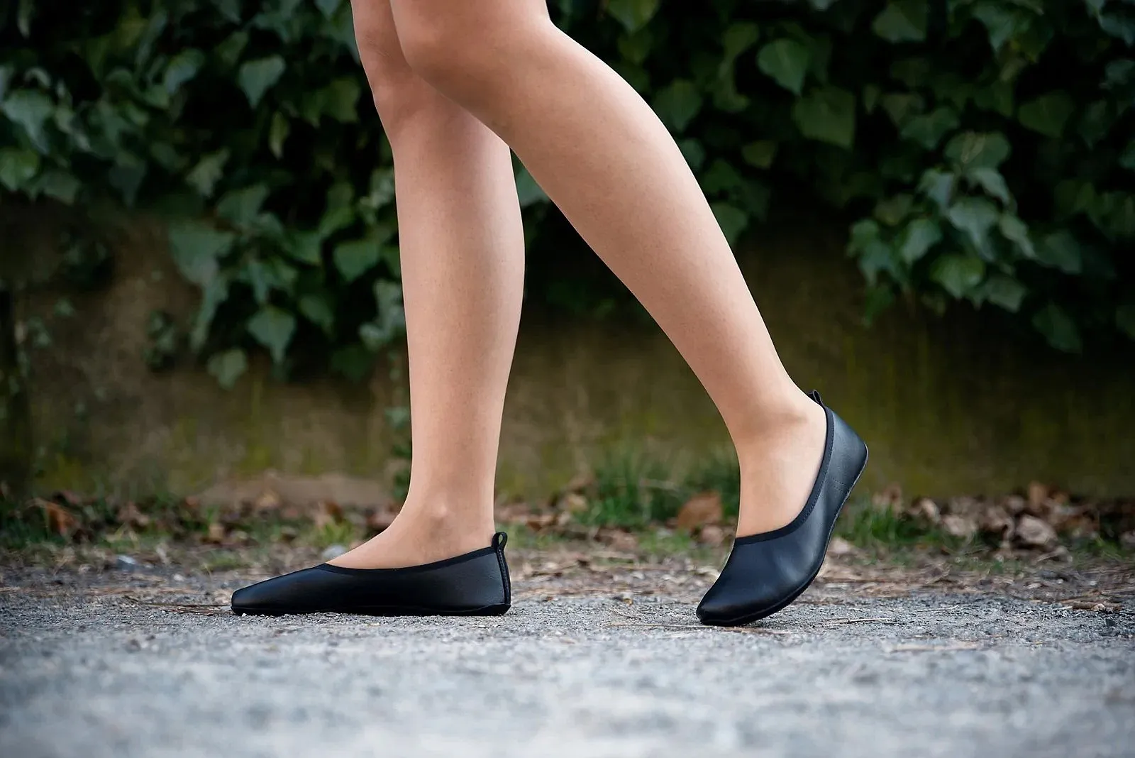 ZAPATOS AHINSA SHOES EXTRA NARROW BALLERINAS ANANDA  BLACK  WOMEN´S