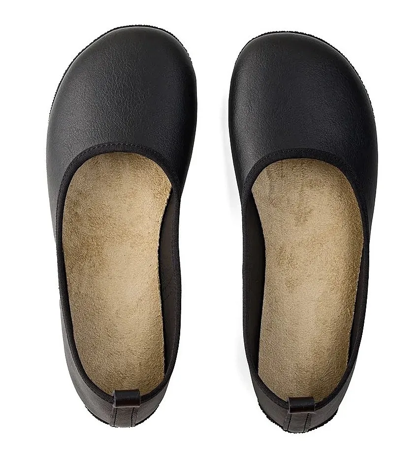 ZAPATOS AHINSA SHOES EXTRA NARROW BALLERINAS ANANDA  BLACK  WOMEN´S